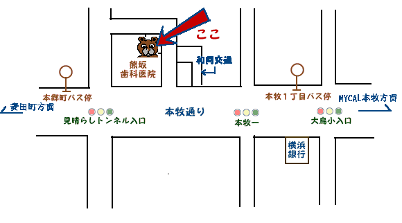 熊坂歯科医院地図